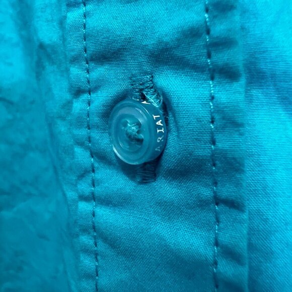 ARIAT Kirby Turquoise/Blue & Pink Fitted Shirt LG - Picture 4 of 8